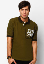 Polo Tee With Print Pocket