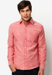 Long Sleeve Oxford Shirt With Double Pocket