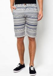 Shorts with aztec print