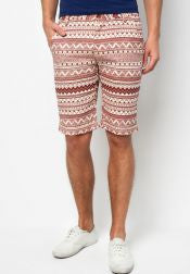 Shorts with aztec print