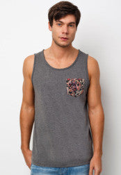 Tank Top With Paisley Print Pocket