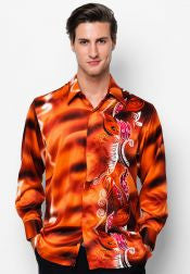 Orange Long Sleeve Batik