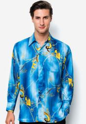 Blue Long Sleeve Batik