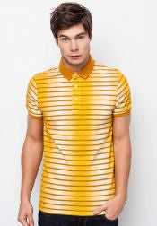 Stripe Print Polo Shirt