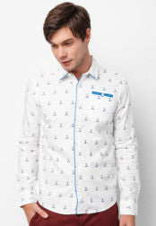 Arrow Print Long Sleeves Shirt