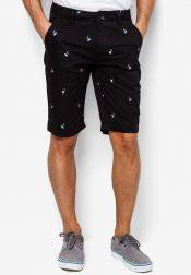 Leaf Print Casual Shorts