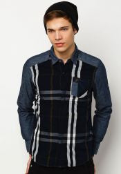 Check Print Long Sleeves Shirt