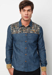 Paisley Panel Long Sleeves Shirt