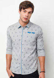 Arrow Print Long Sleeves Shirt