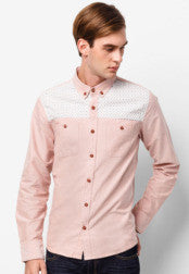 Printed Panel Long Sleeves Shirt