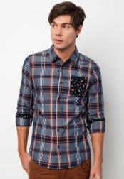 Check Prints Long Sleeves Shirt