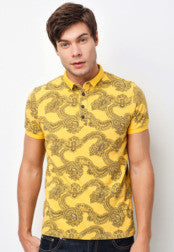 Paisley Print Polo Tee