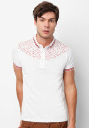 Printed Panel Polo Tee