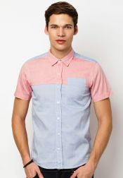 Color Block Short Sleeves Shirt