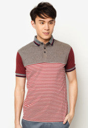 Polo Shirt With Stripe Panel