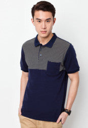 Polo Shirt With Stripe Panel