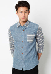 3/4 striped sleeve shirt