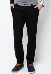 Long Chino With Chambray Waistband