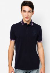 Printed Detail Polo Shirt