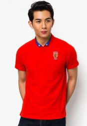 Polo Tee With Fold Down Collar & Owl Embroidery