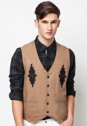 Vest With Aztec Print