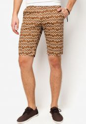 Printed Knife Pocket Shorts