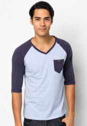 Crew Neck 3/4 Sleeves Raglan