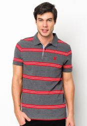 Striped Pique Polo Shirt