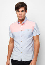 Contrast Short Sleeve Shirt