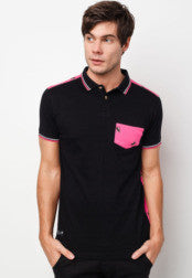 Contrast Pocket Polo T-Shirt and Back