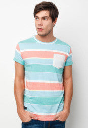 Full Colourful Stripes Printed T-Shirt