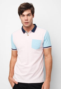 Contrast Pocket and Sleeves Polo T-Shirt