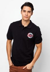 Embroidered Print Polo Tee