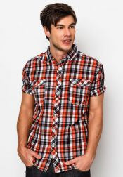 Short Sleeves Checkered Shirt