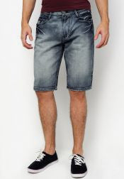 Loose Tapered Organic Denim Shorts